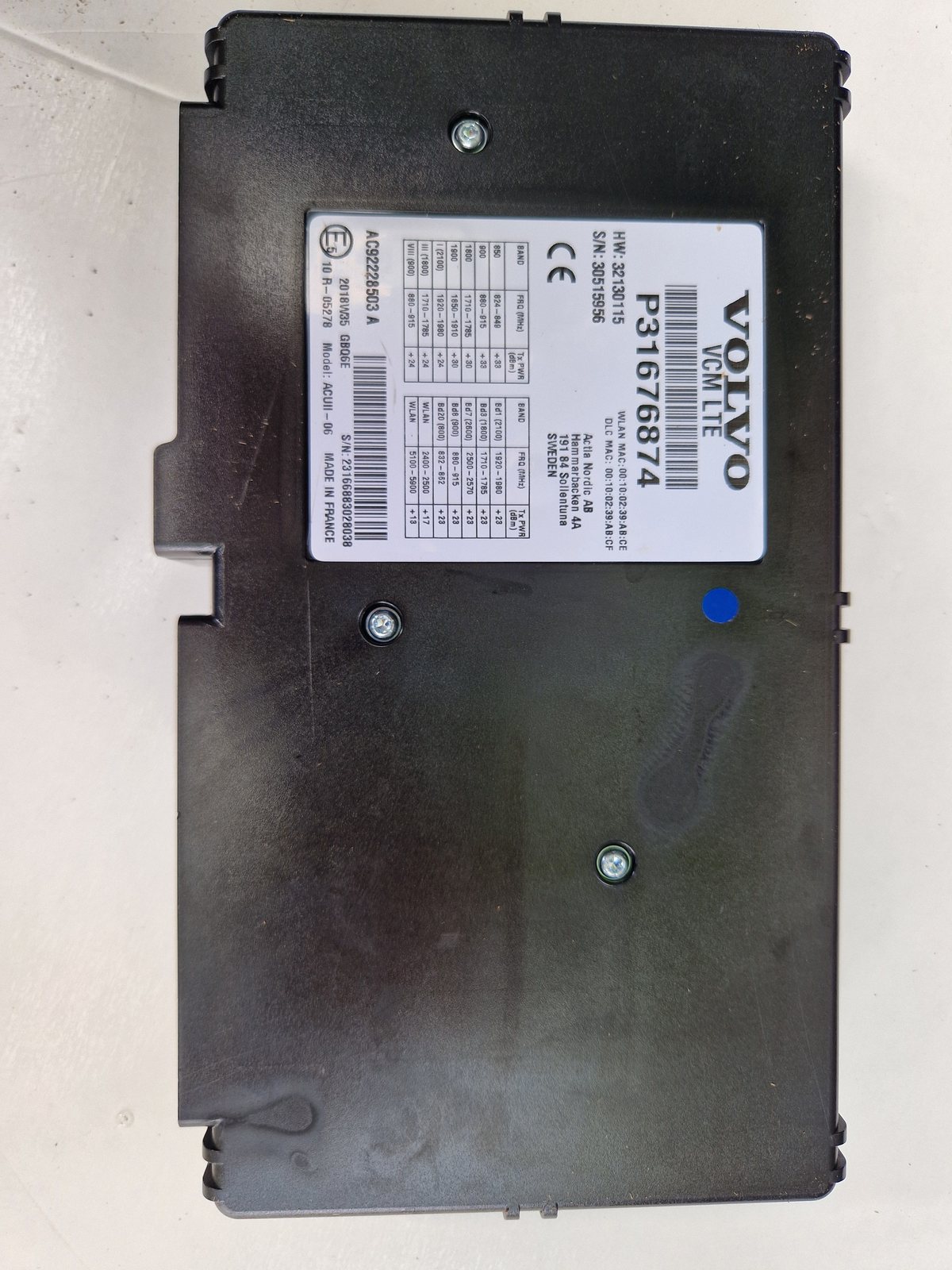 VCM LTE connectivity module